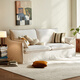 
Lin's Home Wood Industry Natural Linen Fabric Sofa Living Room 2025 New Small Apartment Fully Disassembled and Washed Yunduo Sofa BS675 1.85m Bei white - Fully Disassembled and Washed (including cloth cover)