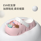 SEVEN ONLY OLINE acrylic shoe flower DIY children's clog shoes for women summer with heel two-color removable soft bottom EVA baby sandals pink 17 cm inner length 170 foot length about 16-16.5 to wear