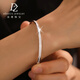 Duozun pt950 platinum bracelet women's nail sand bracelet light platinum bracelet authentic pure platinum single sand bracelet thin style inner diameter 61mm weight 12.01g thick about 3mm