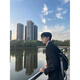 Xinghelai Japanese college style dk suit boy dress handsome three-piece Korean casual small suit navy suit + white shirt + black pants + tie XL 125-140Jin Jin equals 0.5 kg can be worn