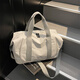 Tuke Expandable Reisetasche für Frauen große Kapazität Kurzstrecken-Reisebag Gepäck Gepäck tragbares Licht Crossbody Sports Sporttasche Beige White