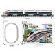 LEGO Railway Train Building Blocks mit Gleis elektrischer U-Bahn-Baugruppenmodell Kinderspielzeug Jiefang Zug-Wasser-Zug X3 [356 Partikel]