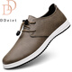DDeiet brand men's shoes new trendy retro business casual all-match sneakers men's genuine leather soft-soled leather shoes men's khaki brand men's shoes 41 (255mm) leather shoe size