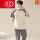 Langsha 2025 Pyjamas Herren Pure Cotton Summer Summer Kurzärmelige Hose dünne große Größe einfach einfach atmungsaktiv und kann außerhalb von Heimbekleidungsset 13603 getragen werden.