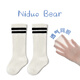 
Nido Bear Children's Stockings Summer Mesh Socks Breathable Girls Medium Tube Student Socks Boys Not Knee Antibacterial and Anti-odorant