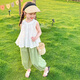 G.Duckkids Little Yellow Duck Girls Set Sommer 2025 Neues modisches Mädchen Baby Sommer zweiteiliger Kinder-Sommeranzug ärmellose zweiteiler Set 120 (Empfohlen 105-115 cm 4-5,2 Jahre alt)