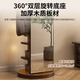 Xingao SHENGTANG rotierende Ganzkörperspiegel bodengesteuertes Spiegel Haushalt beweglicher Schlafzimmer Dressing Spiegel Hanging Coat Rack integriert große rotierende Kleiderspiegel-Quadrat-Wallnussfarbe