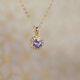 Shaoyu Natural Round Tanzanite Earrings Pendant Necklace 18k Gold Vintage Twist Inlaid Tanzania Origin Pendant (Excluding Chain)