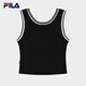 FILA 杨幂同款|斐乐官方女装针织背心2025夏新款时尚简约休闲修身内搭 正黑色-BK S 160/80A/S