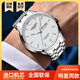 Longines Watch Watch -Männer Klavier Trendy Business Mechanical Watch Top Ten Marken von wasserdichtem leuchtend geeigneten Herren Uhr L728 Herren Gold und Weißes Gesicht