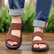 Prince Yierkang Sandalen Herrenimitation Kuhlädenschuhe für den Sommer 2025 Nicht rutschfeste wasserdichte Außensandalen Herren Sandalen Dual-Purple-Sandalen Wenzhou Lederschuhe 826+3 [Brown] 42 [Standardgröße]