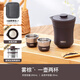 THERMOS Tea Travel Set Outdoor Camping Travel Tea Set Portable Office Insulated Teapot Tea Cup Gift TCMU-200LC Upgraded Coated Liner - Hot Selling Recommendation Matte Brown