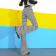 
2025 spring and summer drooping stripes loose casual micro-flare pants high waist wide-leg pants floor-sliding long pants women's trendy color [MY-686] L