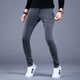 Kejiehao gray jeans 2025 new men's summer thin slim fit elastic pants for men's versatile trendy high-end gray 1049 30 waist 2 feet 3