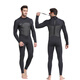 SBART 1.5mm one-piece swimsuit men's warm and cold-proof wetsuit long-sleeved one-piece trousers sun protection wetsuit 1283 black 1.5mm M