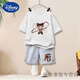 Disney Summer Children's Kurzärärmelte T-Shirt Neuer Stil für den Nationalen Trend der Kinder der Kinder Nudha Devil Child's Noodle Boys zweiteiler Set 1098# Rucksack T-Gray + 2005# Gray Shorts 90