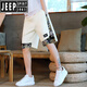 Jeep Spirit Jeep Shorts Herren-Freizeitmarke Chinesische Marken im chinesischen Stil Teenager Junior High School-Schüler Sport knuspriger Hosen cool 833 Grau XL 120-130jin [Jin gleich 0,5 kg] Wearable