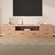 Nanyi TV-Schrank Goldene Walnuss Massivholz-TV-Schrank Couchtisch Kombination moderne Wohnzimmermöbel im chinesischen Stil 2,0 m Sechs-Pull-Fernsehschrank Walnuss Walnuss