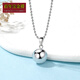Centenary Baojinxiang new pt950 platinum necklace for women platinum ball Bing fashion pendant tassel pendant gift for girlfriend Width about 9.9mm Weight about 2.9-3 grams