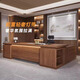Ningqiu Luoge (NICHLORT) new Chinese style desk solid wood executive desk president chairman office furniture modern simple Chinese style boss desk 3.0 meter desk + side table imported ash wood