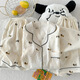 Jingpufei Sommer niedlicher Hund Baumwolle Gaze Home Clothing Drei-teilige Yunduo Cotton-J9901# Paradise Welpe Drei-teilige Set M [Vorschlag 75-100Jin [Jin ist gleich 0,5 kg]]
