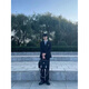 Xinghelai Japanese college style dk suit boy dress handsome three-piece Korean casual small suit navy suit + white shirt + black pants + tie XL 125-140Jin Jin equals 0.5 kg can be worn