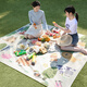 Etravel Picnic Mat Mini Pocket Palm Outdoor Thickened Moisture-Proof Mat Portable Mat Beach Mat Animal Paradise Medium Size