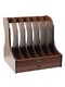 Huixing Stationery Wooden File Shelf de bureau Boîte de stockage de fichiers de bureau Vertical Livre Fichier Fichier Informations sur le fichier d'organisation de la barre de fichier HX-5012