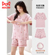 Catman (Miiow) Sommer-Kurzärärmel-Pyjama-Set mit Brustkissen integriert reine Baumwolle, dünne Sommerkleidung koreanische Heimkleidung GXT1047 M (Empfohlen 75-95 Jin [Jin gleich 0,5 kg]))