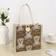TaTanice tote bag burlap bag unprinted jute bag good outing travel storage bag eco-friendly shopping bag lunch box bag