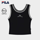 FILA 杨幂同款|斐乐官方女装针织背心2025夏新款时尚简约休闲修身内搭 正黑色-BK S 160/80A/S