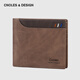 Cnoles Herren Brieftasche Kurzer Brieftasche Mehrere Karten Multifunktionskarten Karten Brieftasche Geburtstagsgeschenk für Papa Freund Ehemann Brown Brown