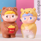 Monkey Happy Cartoon Cute Little Duck Blind Box Toy Toys Toys Toys Boy and Girl pour les enfants Ornements pour offrir aux amis des cadeaux d'anniversaire d'amis. Darling City [s'il vous plaît prenez 4 photos de tout l'ensemble]