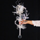 Wedding scepter bride wedding high-end DIY material bag hand-held flower fairy heavy work wedding show performance props crystal white material bag