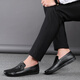 Zapatos para hombres de primavera de carpintería para negocios para negocios Formal Casco Británico Versátiles de cuero negro Sports Division Bean Dou Zapatos de moda 2629 Negro Regular Tamaño 44