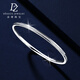 Duozun pt950 platinum bracelet women's nail sand bracelet light platinum bracelet authentic pure platinum single sand bracelet thin style inner diameter 61mm weight 12.01g thick about 3mm