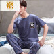 FMSERUIOS PAJAMAS MEN'S SUMME Coton Coton Coton Pantalon à manches courtes Adolescents Coton Coton Coton Coton Vêtements Blanc 3519 L