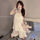 AIFENROU PAJAMAS DE SUPSENTO PARA MUJER EN SUMMER Seda de seda sexy almohadilla de pecho sexy Estilo delgado 2025 New Princess Pure y lujurioso juego de ropa para el hogar 9221 JDX rosa con almohadilla de pecho XL Peso 115-140Jin [Jin iguala 0.5 kg]
