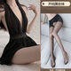 Xingmeixian large size halterneck nightgown French mesh backless pajamas ins high-looking comfortable breathable dress black nightgown + underwear + black K-level socks one size fits all 80-120Jin Jin is equal to 0.5 kg