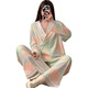 Colorful Gems Ice Silk Pajamas Femme à manches longues à manches longues à manches longues Deux pièces Guangzhou Treize lignes KKH-12392 180 XL