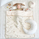 Wen Yijia customized bean blanket baby blanket baby blanket newborn gauze quilt children kindergarten blanket spring and autumn thin quilt 100*70cm double layer bear head (0-1 years old) 252