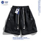 Base de la NASA Japonés Retro Retro Policita Shorts Shorts Hombres de verano