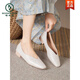 
Woodpecker sheepskin super soft size 33-43 Chinese style new Chinese style soft sole low heel single shoes flat sole comfortable women's shoes square toe grandma shoes golden 5 cm 6169 33