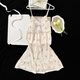 
Single Nanwei summer new knitted cotton nightgown with breast pad sexy suspender midi skirt sweet and cute style home clothes nightgown 687-1 2XL