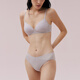 NEIWAI light and thin overlapping 5/8 cup bra/low-waist underwear, simple and comfortable 251WU1117-1313 bra-light ice blue M