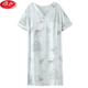 Langsha Summer Seiden Nachtkleid für Frauen Sommer Kurzarm Seiden Frauen junger sexy Kurzrock für Seiden-Pyjamas 2025 Neues S-T1105 Weiße Blume V-Rack M geeignet für Gewicht 80-100jin [Jin entspricht 0,5 kg]