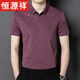 Hengyuan Xiangxi Vater-in-Hemd-Hemd-Hemd-Eis-Eis-Seiden-Hemd-Hemd kurzärmeliges Hochzeits Bankett Geschäfte lässiges Vater-Outfit-Hemd mittlerer Alters 6627 Red M 16590-120jin [Jin gleich 0,5 kg]