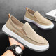 Zapatos de lona zapatos para hombres primavera y verano transpirable zapatos perezosos de un pie suave sole casual viejos zapatos de tela beijing a mediados de 2 gris-xj 40