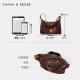 Cinvaikrose Offizielle Website Kleine C/K-Tasche Frauenbeutel 2025 Neue Großkapazität Pendler Einkaufstasche Casual Crossbody Bag Kaffeefarbe