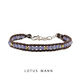 Chishe Little Series Leather Rope Tanzanite and Silver Gold-plated Handmade Silver Beads Brown Retro Leather Rope Bracelet Seaside Vacation M-L One Size